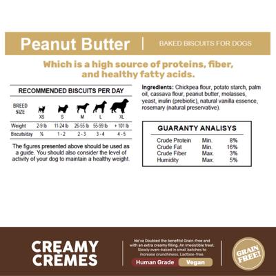 Indomitable Patagonia Grain-Free Creamy Cremes Peanut Crunchy Dog Treats, 4.2-oz box