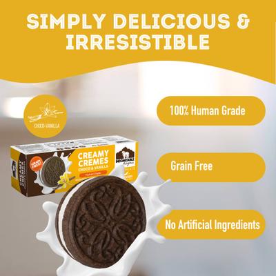 Indomitable Patagonia Grain-Free Creamy Cremes Choco-Vanilla Crunchy Dog Treats, 4.2-oz box