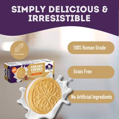 Indomitable Patagonia Grain-Free Creamy Cremes Peanut Crunchy Dog Treats, 4.2-oz box