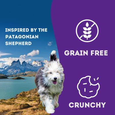 Indomitable Patagonia Grain-Free Creamy Cremes Blueberry Crunchy Dog Treats, 4.2-oz box