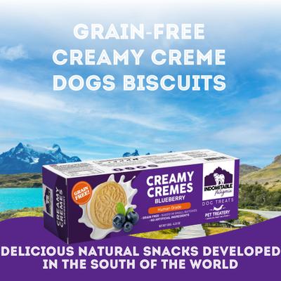 Indomitable Patagonia Grain-Free Creamy Cremes Blueberry Crunchy Dog Treats, 4.2-oz box