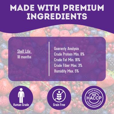 Indomitable Patagonia Grain-Free Creamy Cremes Blueberry Crunchy Dog Treats, 4.2-oz box