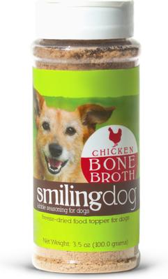 Smiling Dog Kibble Seasoning Chicken Bone Broth Dog Food Topper, 3.5-oz jar