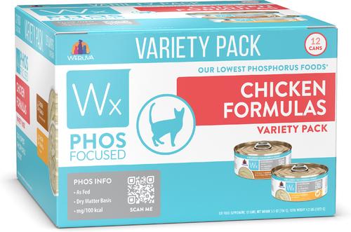 Wx Phos Focused Chicken Variety Pack Grain-Free Wet Cat Food, 5.5-oz can, 12 count