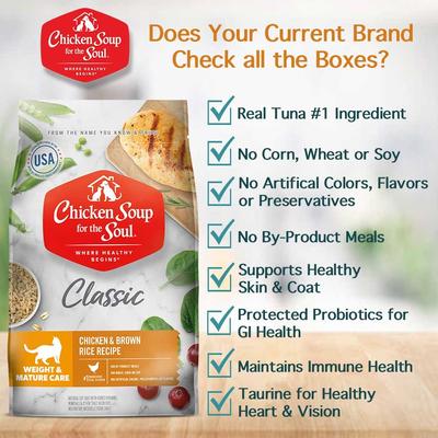 Weight & Mature Care Senior Chicken & Brown Rice Recipe Dry Cat Food, 12-lb bag