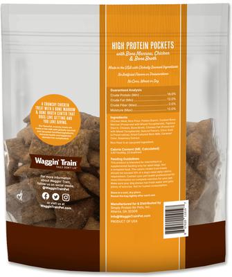 High Protein Chicken Pockets with Bone Marrow & Bone Broth Wheat-Free Dog Treat, 36-oz pouch