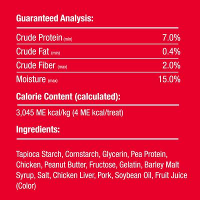 Triple Flavor Mini Churro Style Twists Chicken, Peanut Butter & Pork Gourmet Crunchy Dog Treats, 100 count