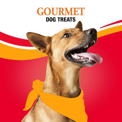 Triple Flavor Mini Churro Style Twists Chicken, Peanut Butter & Pork Gourmet Crunchy Dog Treats, 100 count