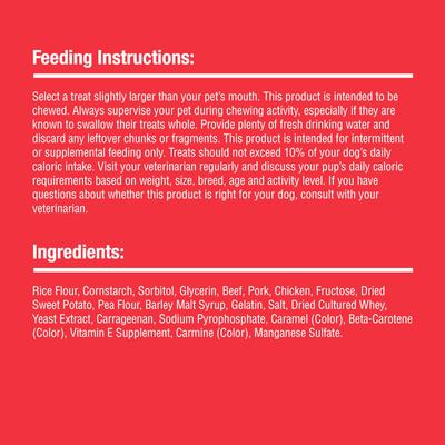 Triple Flavor Twisties Dog Chews, 25 count