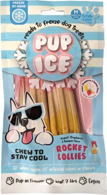 Rocket Lollies Strawberry & Banana Dog Chew Treat, 2 count