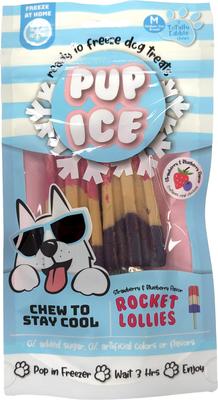 Rocket Lollies Strawberry & Blueberry Dog Chew Treat, 2 count