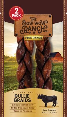 Gullie Braids Dog Chew Treat, 2.5-oz bag