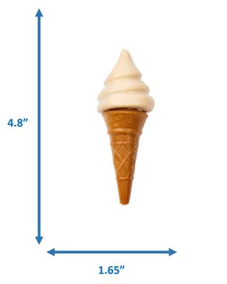 Waffle Cone Vanilla & Peanut Butter Dog Chew Treat, 2 count