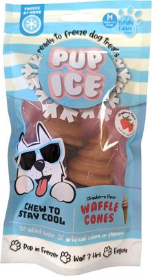 Waffle Cone Strawberry Dog Chew Treat, 2 count