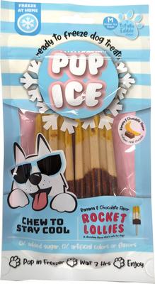 Rocket Lollies Banana & Chocolate Dog Chew Treat, 2 count