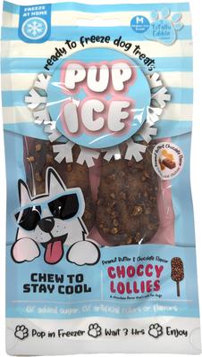 Golosinas masticables para perros Choccy Lollies de mantequilla de maní y chocolate, 2 unidades