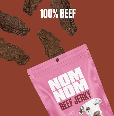 Beef Jerky Dog Treats, 4-oz pouch