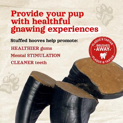 Stuffed Hooves Peanut Butter Flavor Dog Chews, 4 count