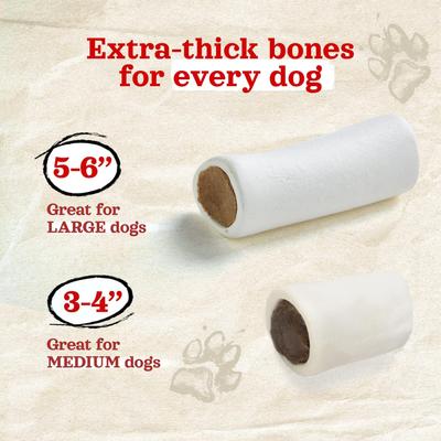 Peanut Butter Filled Bone Dog Chews, 5 to 6-in, 10 count