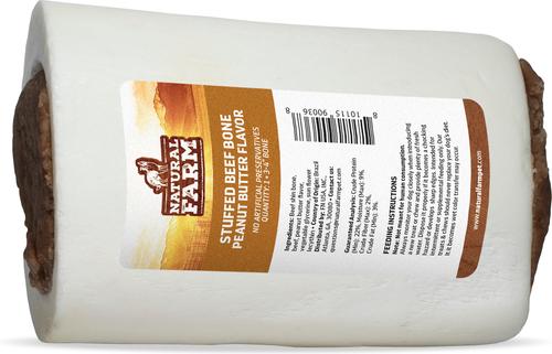 Peanut Butter Filled Bone Dog Chews, 5 to 6-in, 10 count