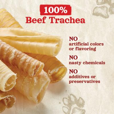 Beef Trachea Dog Chews, 6-in, 20 count