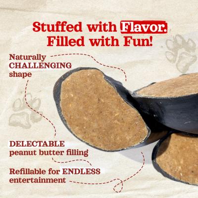 Stuffed Hooves Peanut Butter Flavor Dog Chews, 4 count