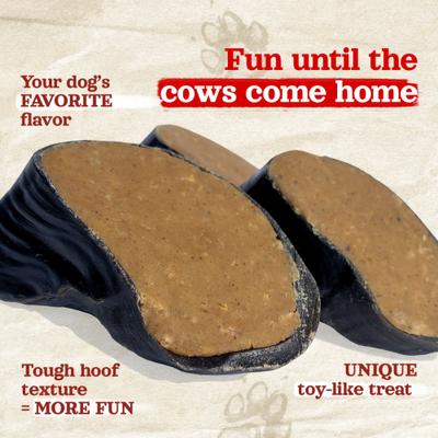 Stuffed Hooves Peanut Butter Flavor Dog Chews, 4 count