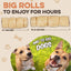 Rawhide-Free Peanut Butter Flavored Beef Cheek Rolls Long Lasting Dog Chews, 5 to 7-inch, 4 count