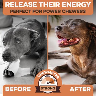 Rawhide-Free Peanut Butter Flavored Beef Cheek Rolls Long Lasting Dog Chews, 5 to 7-inch, 4 count