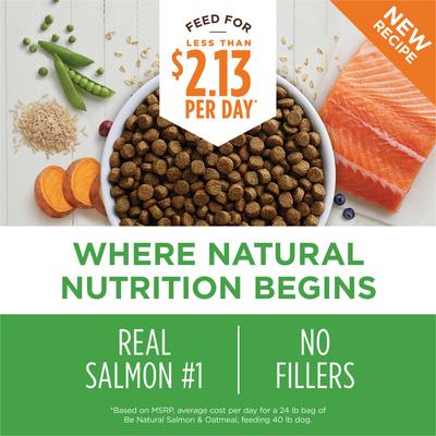 Be Natural Adult Real Salmon & Brown Rice Recipe Dry Dog Food, 24-lb bag