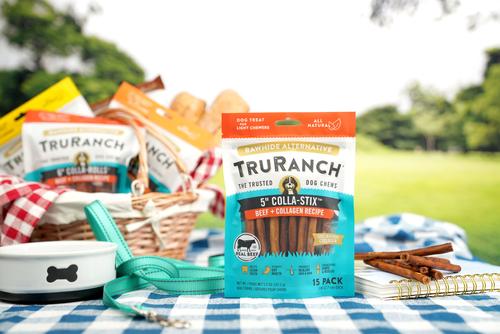 Bundle: TruRanch Beef Collagen Sticks Hard Chew Treats, 5-in, 15 count + Beef Collagen Chips Hard Chew Dog Treats, 6-in, 8.2-oz bag