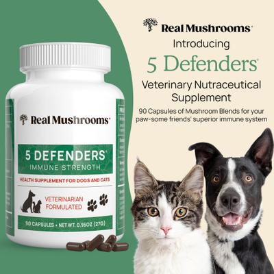 5 Defenders Capsule Immune Supplement for Dogs & Cats, 90 count