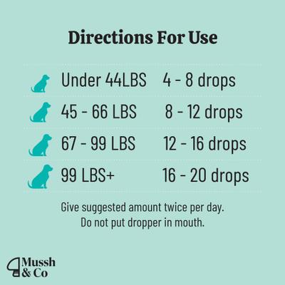 Mussh & Co Clarity Lions Mane Mushroom Liquid Supplement for Dogs & Cats, 1.69-fl oz bottle