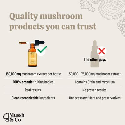 Mussh & Co Defence Turkey Tail Mushroom Liquid Supplement for Dogs & Cats, 1.69-fl oz bottle