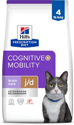 Brain Care + j/d Joint Care Salmon Dry Cat Food, 4-lb bag