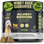 Suplemento masticable para perros con sabor a coco y algarroba para aliviar la alergia, 90 unidades