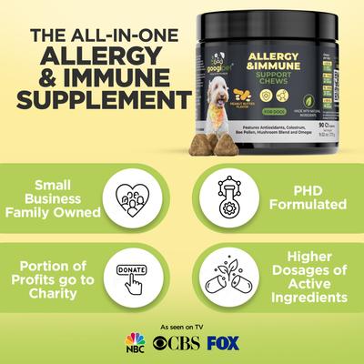 Allergy Relief Peanut Butter Flavored Chew Supplement for Dogs, 90 count