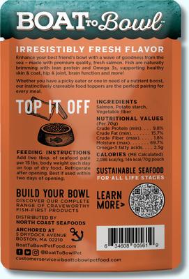 Salmon Pate Dog & Cat Food Topper, 2.46-oz pouch, case of 6