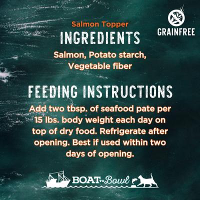 Salmon Pate Dog & Cat Food Topper, 2.46-oz pouch, case of 6