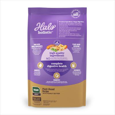 Holistic Plant-Based Adult Vegan Peanut Butter Recipe Dry Dog Food, 3.5-lb bag