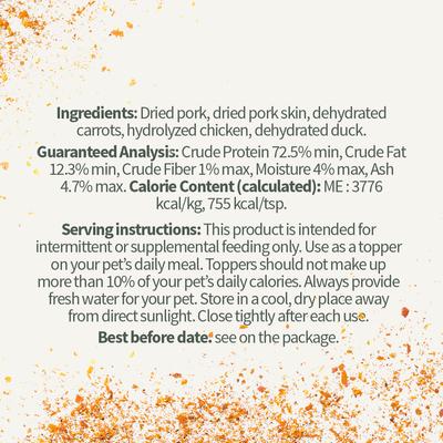 Flavour Mill Duck & Carrot Dog Food Topper, 45-gm jar