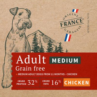 Signature Medium Adult Grain-Free Chicken Dry Dog Food, 26.4-lb bag