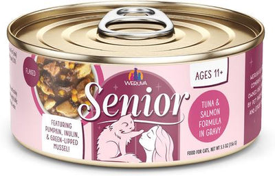 Senior Grain-Free Tuna & Salmon Formula in Gravy Wet Cat Food, 5.5-oz can, case of 8