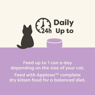 Bundle: Applaws Chicken Breast in Broth Wet Food, 2.47-oz can, case of 6 + Complete Chicken Recipe for Kittens Dry Cat Food, 4-lb bag, 1 count