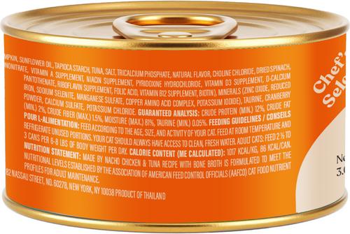 Flaked Chicken & Tuna Recipe in Bone Broth Wet Cat Food, 3-oz can, case of 12