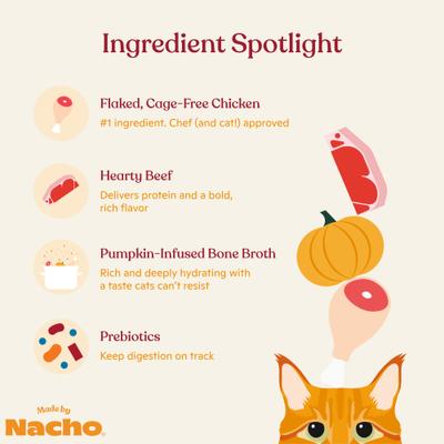 Flaked Chicken & Beef Recipe in Bone Broth Wet Cat Food, 3-oz can, case of 12