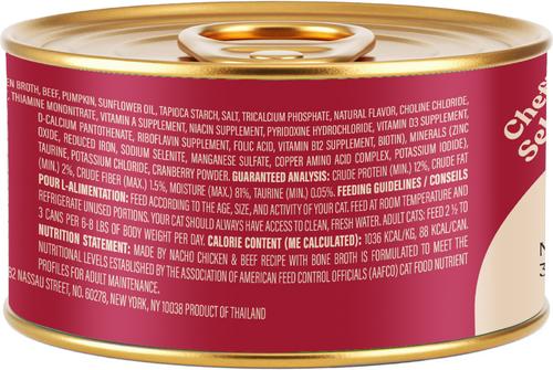 Flaked Chicken & Beef Recipe in Bone Broth Wet Cat Food, 3-oz can, case of 12