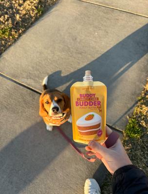 Buddy Budder Mix Flavor Squeeze Lickable Dog Treat, 4-oz pouch, 9 count