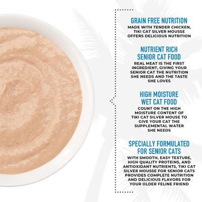 Silver Mousse Chicken & Pumpkin Grain-Free Senior Wet Cat Food, 2.8-oz pouch, case of 12