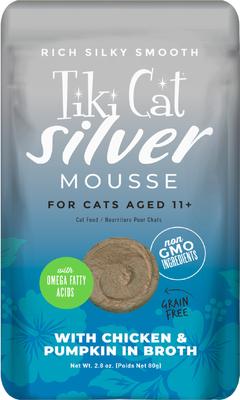 Silver Mousse Salmon & Pumpkin Grain-Free Senior Wet Cat Food, 2.8-oz, 12 count